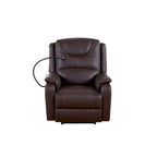 Fauteuil inclinable électrique zéro gravité en cuir reconstitué avec massage et chauffage