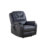 Fauteuil inclinable électrique zéro gravité en cuir reconstitué avec massage et chauffage