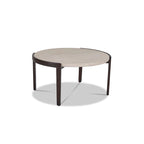 Table basse ronde en pierre - 35 x 18 x 35