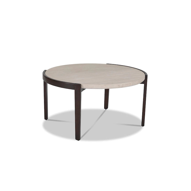 Table basse ronde en pierre - 35 x 18 x 35