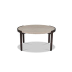 Table basse ronde en pierre - 35 x 18 x 35