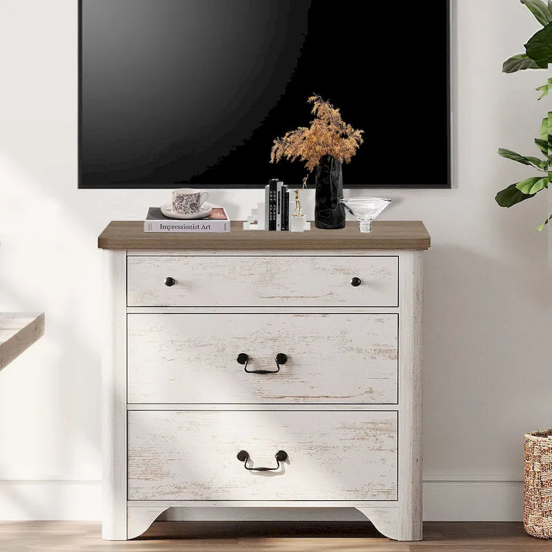 Buffet contemporain 4 étagères avec casier à vin — Blanc