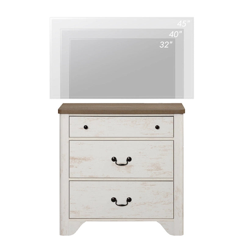 Buffet contemporain 4 étagères avec casier à vin — Blanc