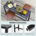 Costway Outdoor Metal Bar Table 48 Patio Rectangular Counter Height - M Size: 48 x 16 x 37.5 (L x W x H)