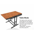 Table à manger convertible polyvalente au design industriel rustique pour les petits espaces