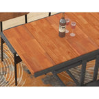 Table à manger convertible polyvalente au design industriel rustique pour les petits espaces