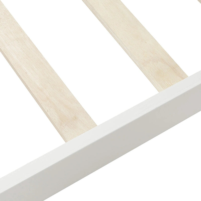 Pouf cube bohème tressé à la main de 45,7 cm — Chêne, blanc et expresso