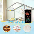 Lit Double avec 2 Tiroirs de Rangement Lit Plateforme en Bois Massif