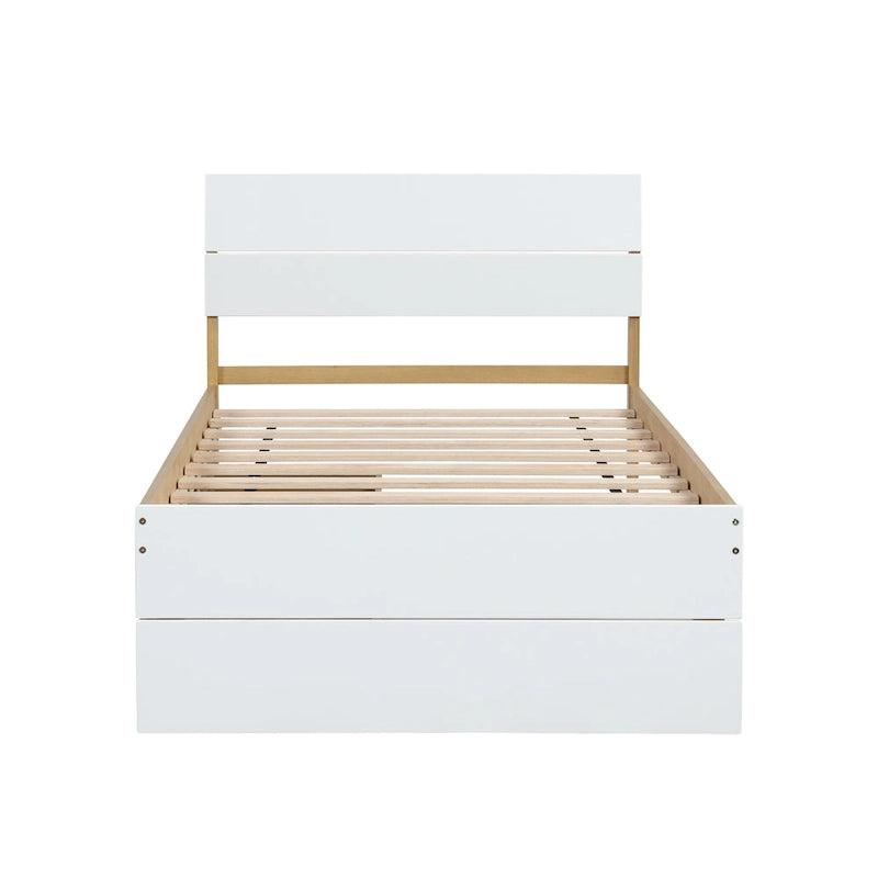 Lit double moderne avec lit gigogne
