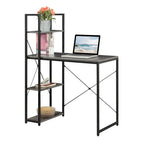 Poste de travail de bureau avec étagères
