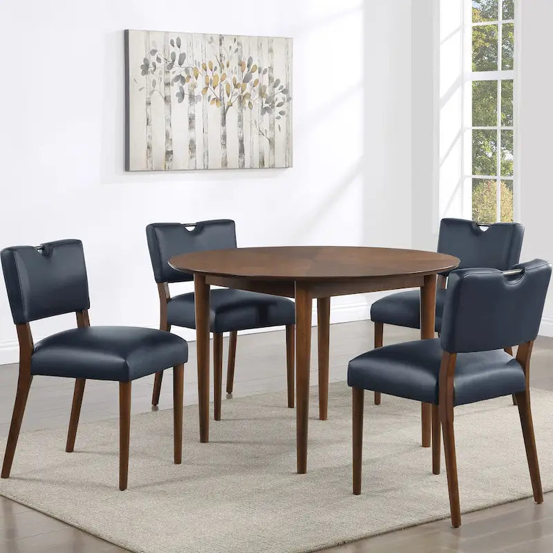 Ensemble de salle à manger rond 5 pièces de 119 cm