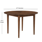 Ensemble de salle à manger rond 5 pièces de 119 cm