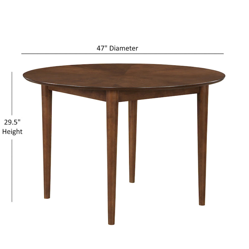 Ensemble de salle à manger rond 5 pièces de 119 cm