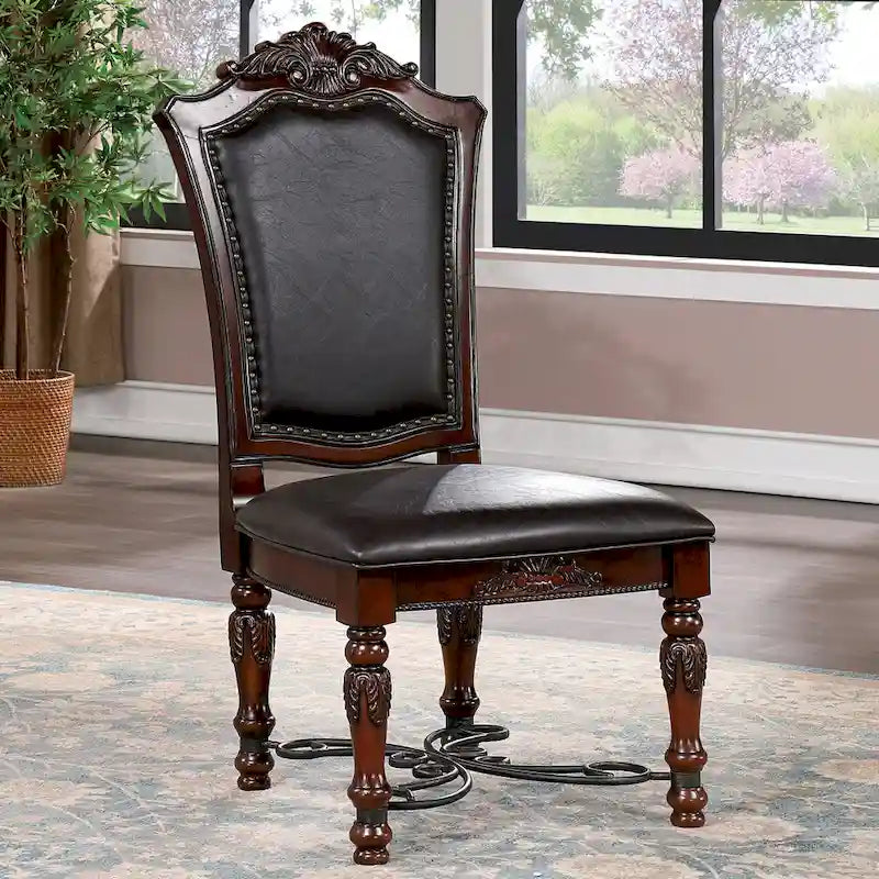 Salle à manger extensible 7 pièces Traditionnel Cerise