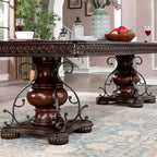 Salle à manger extensible 7 pièces Traditionnel Cerise
