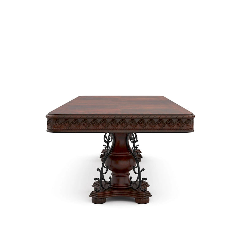 Salle à manger extensible 7 pièces Traditionnel Cerise