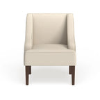 Fauteuil d'appoint crème avec accoudoirs incurvés