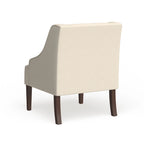Fauteuil d'appoint crème avec accoudoirs incurvés