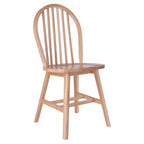 Lot de 2 chaises de salle à manger en bois massif, naturel