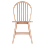Lot de 2 chaises de salle à manger en bois massif, naturel