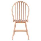 Lot de 2 chaises de salle à manger en bois massif, naturel
