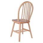 Lot de 2 chaises de salle à manger en bois massif, naturel
