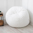 Grand pouf de 1,5 m avec housse amovible en fausse fourrure pour adultes