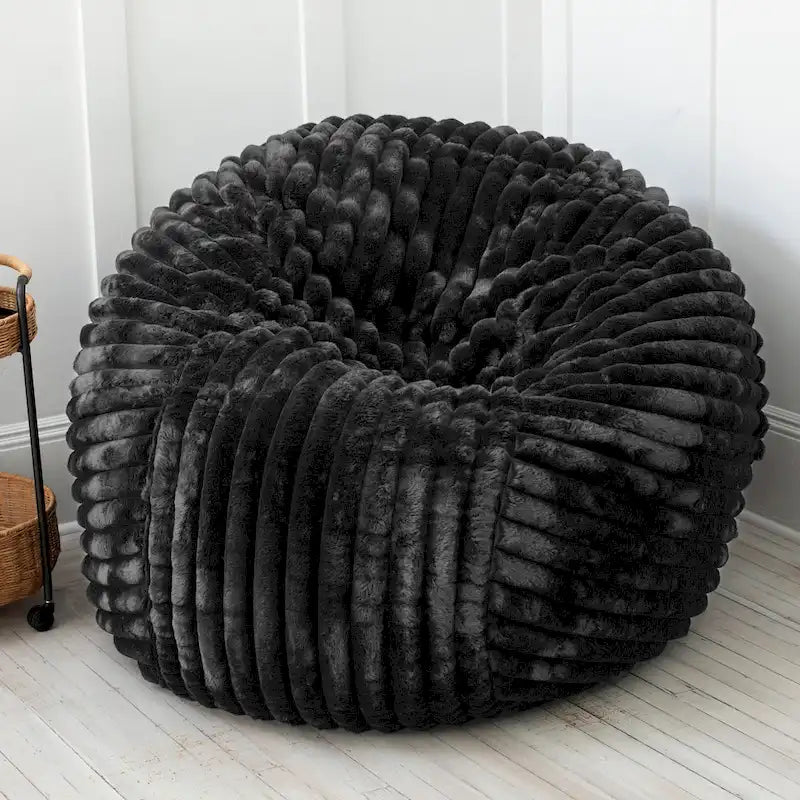 Grand pouf de 1,5 m avec housse amovible en fausse fourrure pour adultes