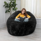 Grand pouf de 1,5 m avec housse amovible en fausse fourrure pour adultes