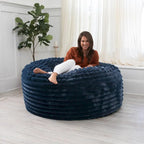 Grand pouf de 1,5 m avec housse amovible en fausse fourrure pour adultes
