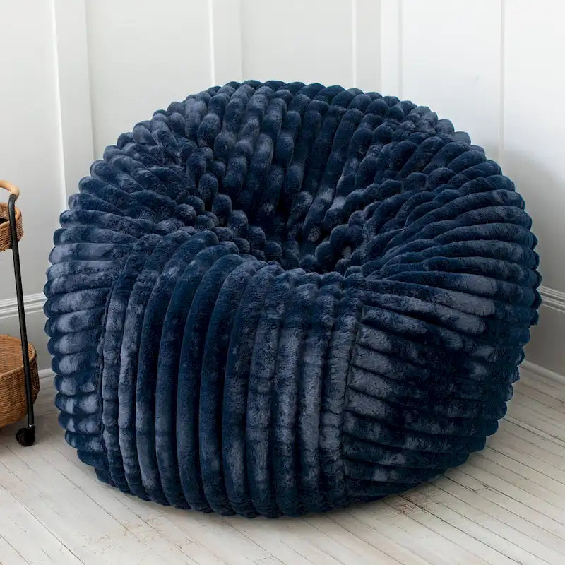 Grand pouf de 1,5 m avec housse amovible en fausse fourrure pour adultes