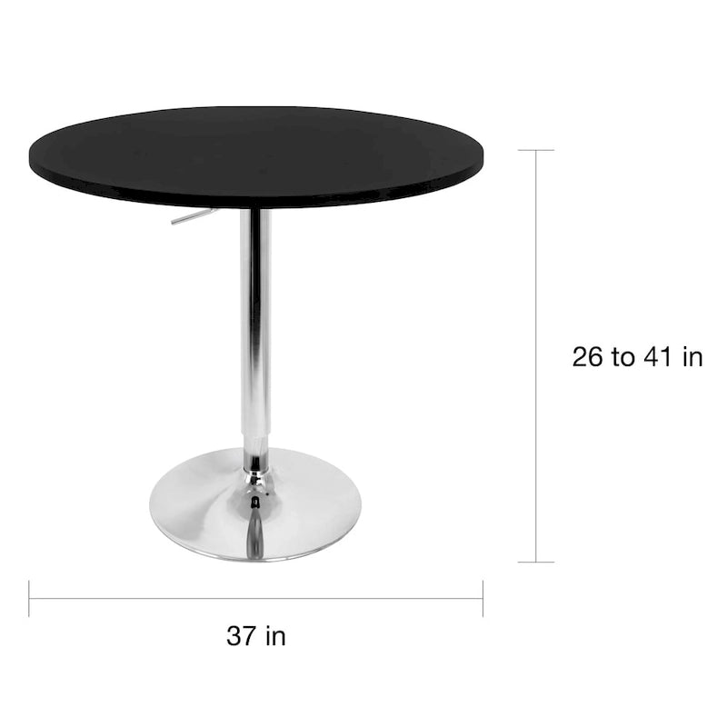 Table de bar réglable de 27 pouces