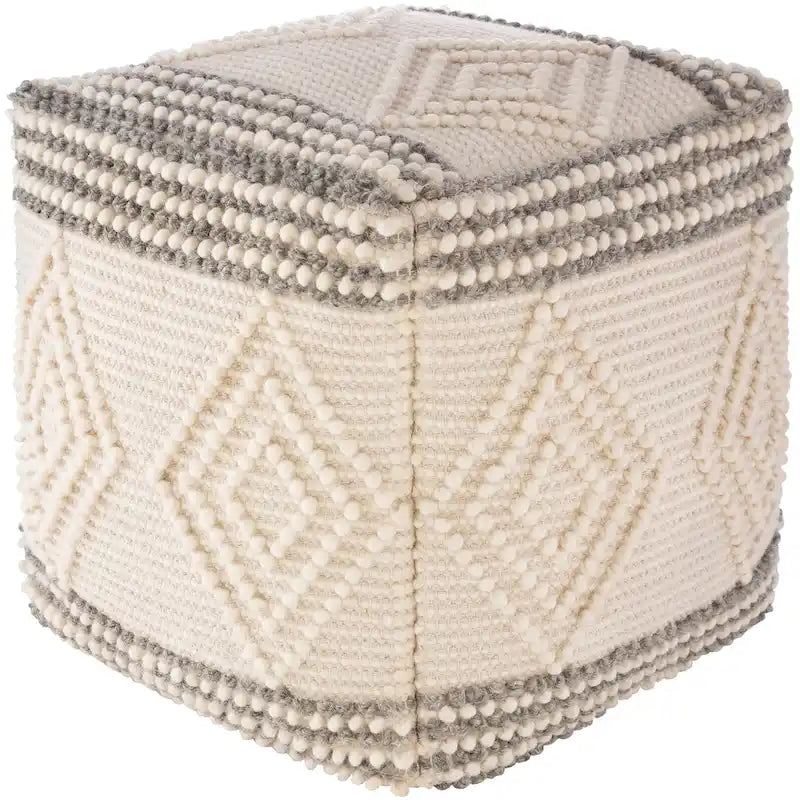 Freya Boho Hand Woven 18-inch Cube Pouf