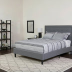 Panel Tufted Platform Bed and Memory Foam Pocket Spring Mattress