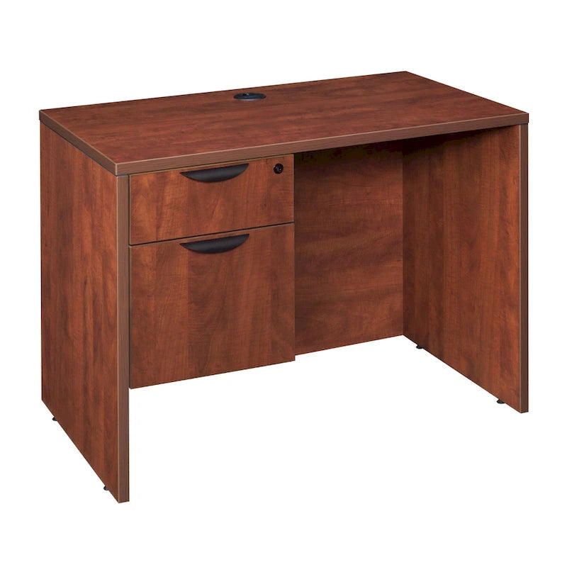 Bureau à piédestal simple de 42 po, Gris cendré