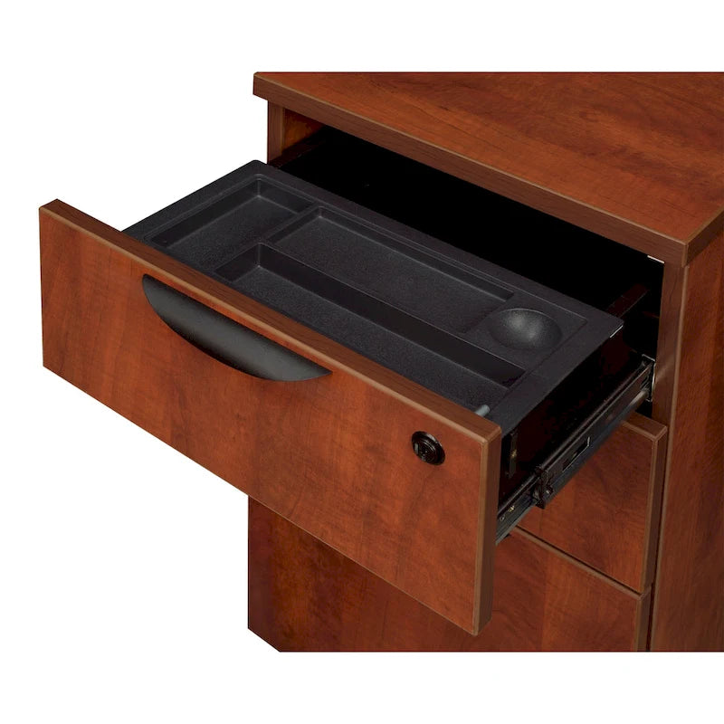 Bureau à piédestal simple de 42 po, Gris cendré
