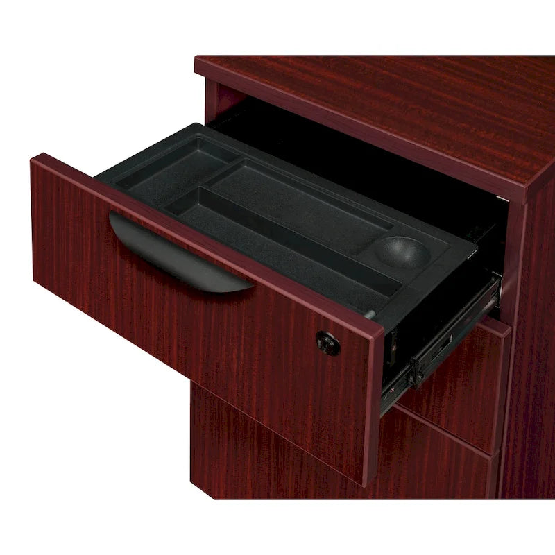 Bureau à piédestal simple de 42 po, Gris cendré