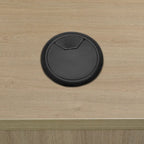 Bureau à piédestal simple de 42 po, Gris cendré