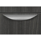 Bureau à piédestal simple de 42 po, Gris cendré