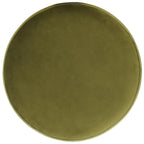 Pouf en velours avec base en laiton - Bleu marine / Laiton