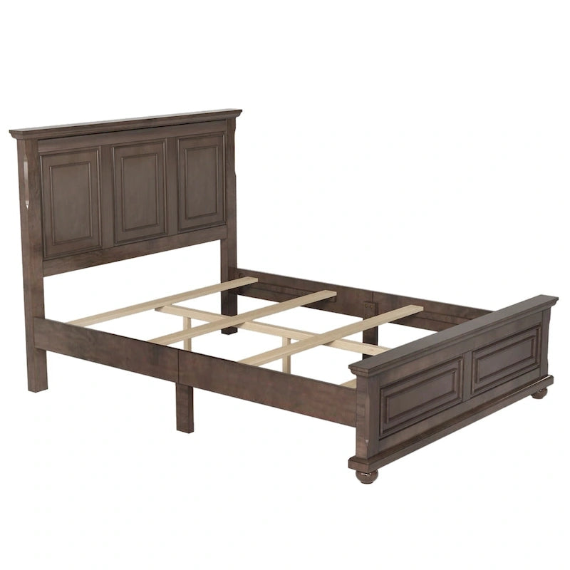 Lit vintage en bois, style ville traditionnelle