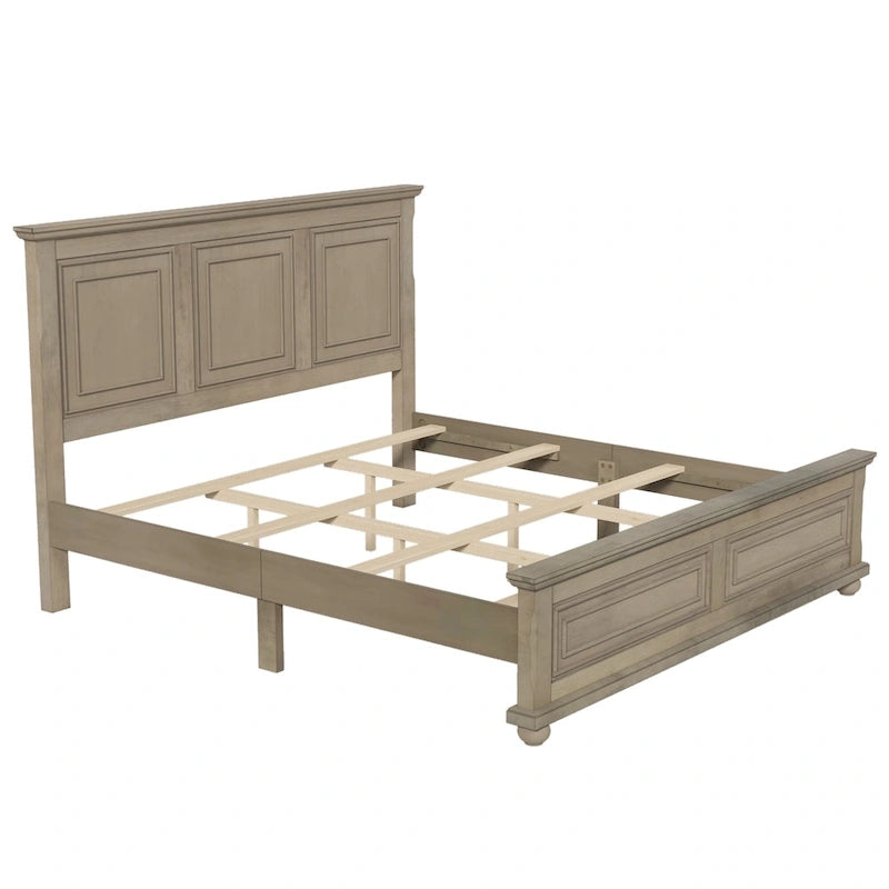 Lit vintage en bois, style ville traditionnelle
