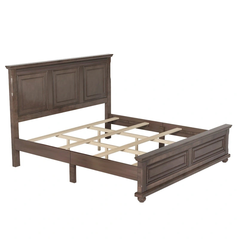 Lit vintage en bois, style ville traditionnelle