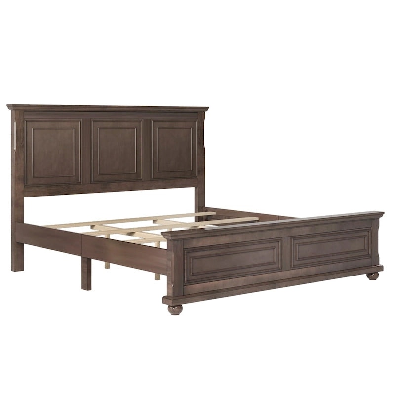 Lit vintage en bois, style ville traditionnelle