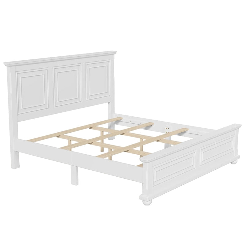 Lit vintage en bois, style ville traditionnelle