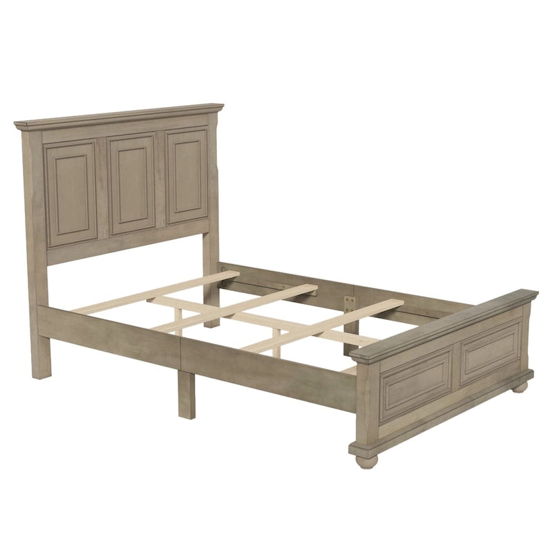 Lit vintage en bois, style ville traditionnelle