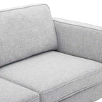 Canapé en tissu Mid-Century Modern avec pieds en métal doré