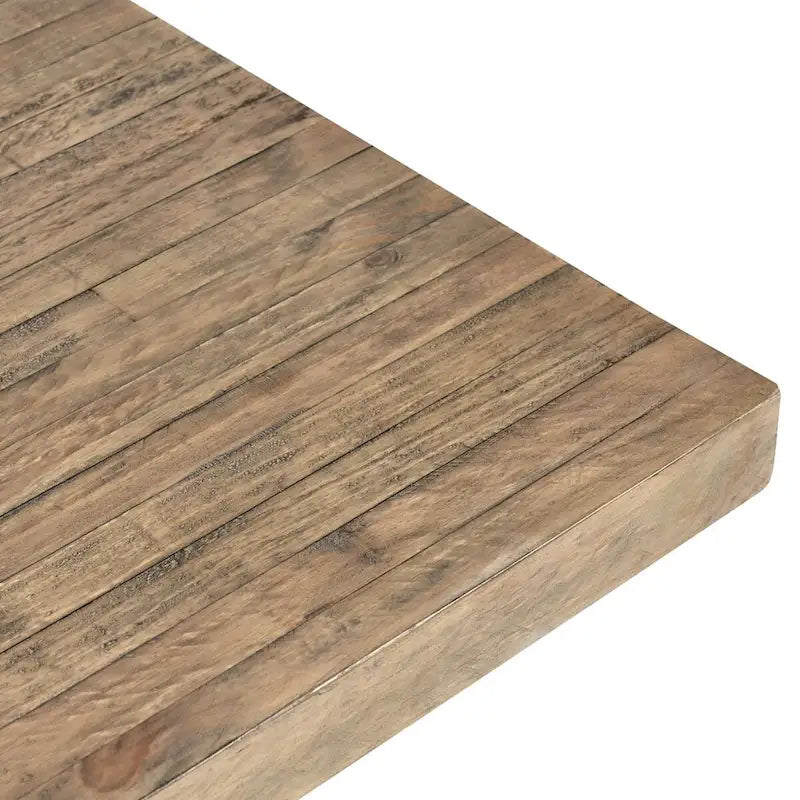 Table de salle à manger en pin recyclé de 84 pouces, finition naturelle