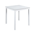 Ensemble de table à hauteur de comptoir 5 pièces, ensemble de table de cuisine en bois avec table carrée et 4 chaises rembourrées