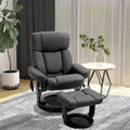 Fauteuil de massage inclinable en cuir synthétique avec repose-pieds